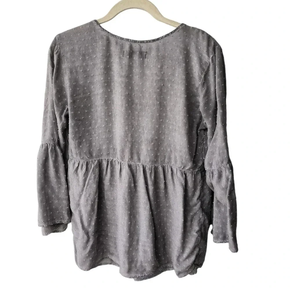 Knox Rose Women's Boho Girly Feminine Embroidered Three Quarter Sleeve Top M - Picture 3 of 9